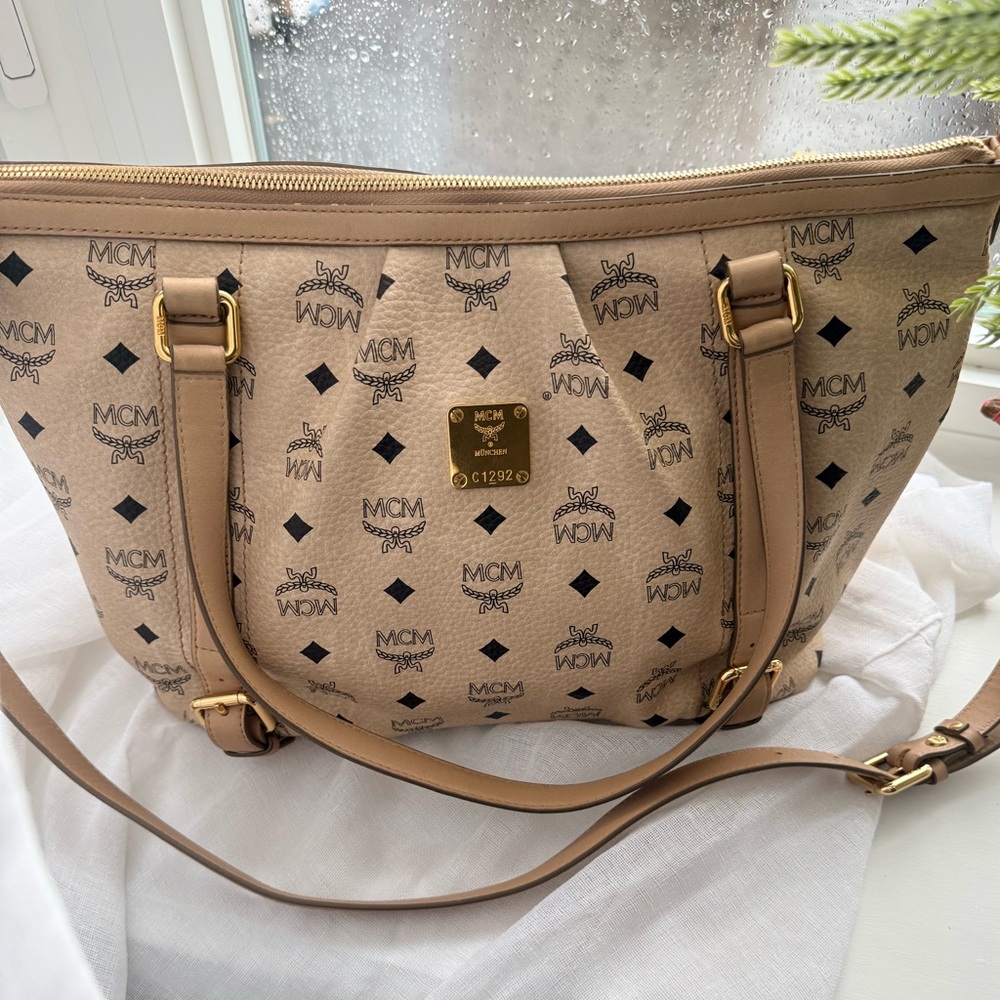 Authentic MCM shoulder bag with crossbody strap